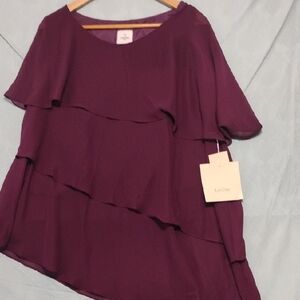 Lavender Layered Women's Blouse